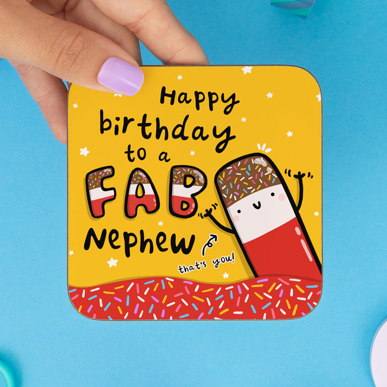 Fab Nephew Birthday Coaster