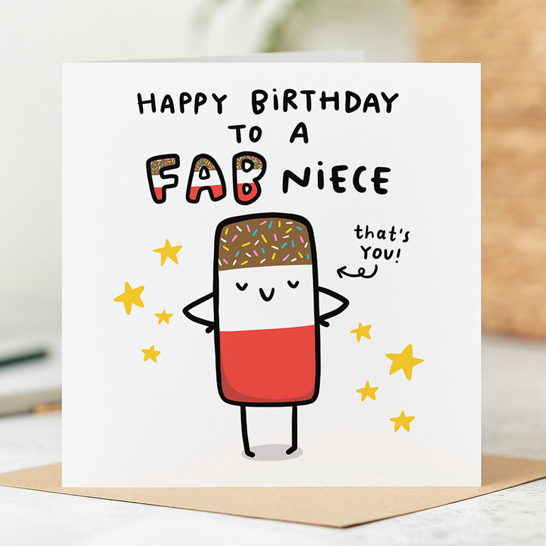 Fab Niece Birthday Card