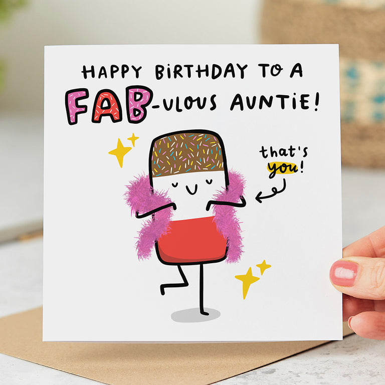 Fab-ulous Auntie Birthday Card