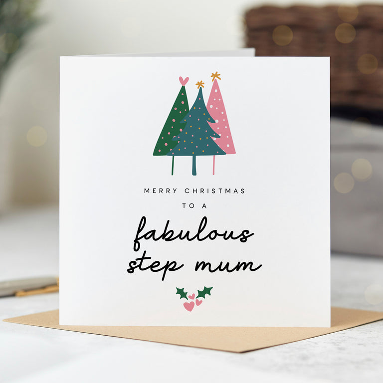 Step Mum Fabulous Christmas Card