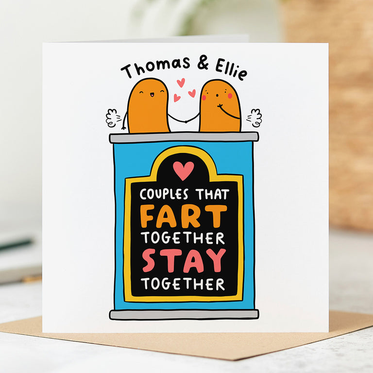 Personalised Card - Couples Fart Together