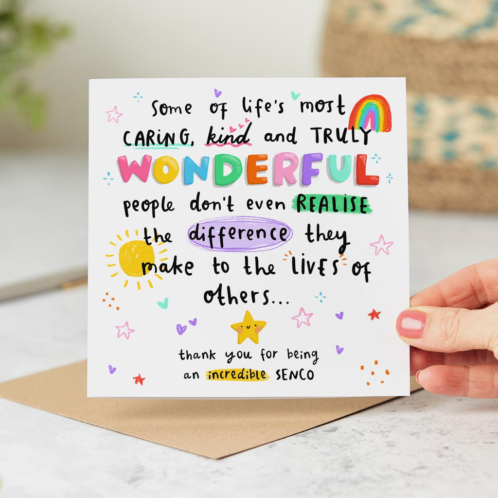 Incredible SENCO Thank You Card, Special Educational Needs Teacher, End of Term Card, Leaving Card, Retirement Card