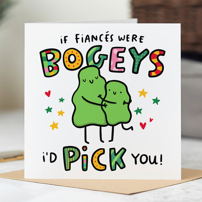 Fiancé Bogey Birthday Card