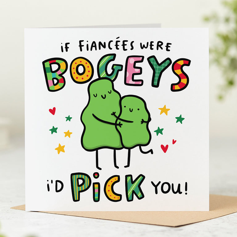 Fiancée Bogey Birthday Card