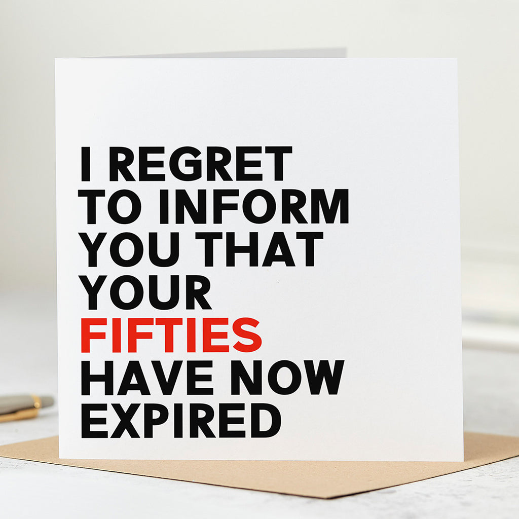 Fifties Expired 60th Birthday Card