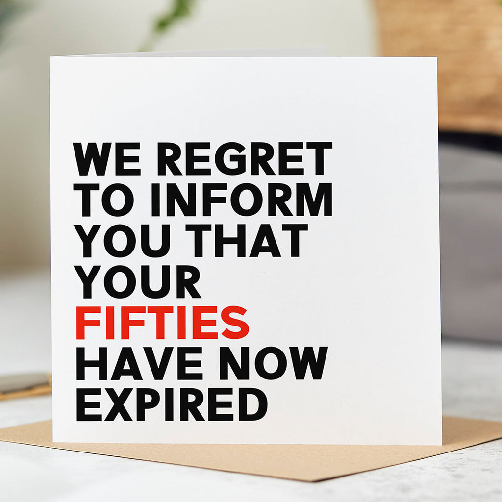 Fifties Expired 60th Birthday Card