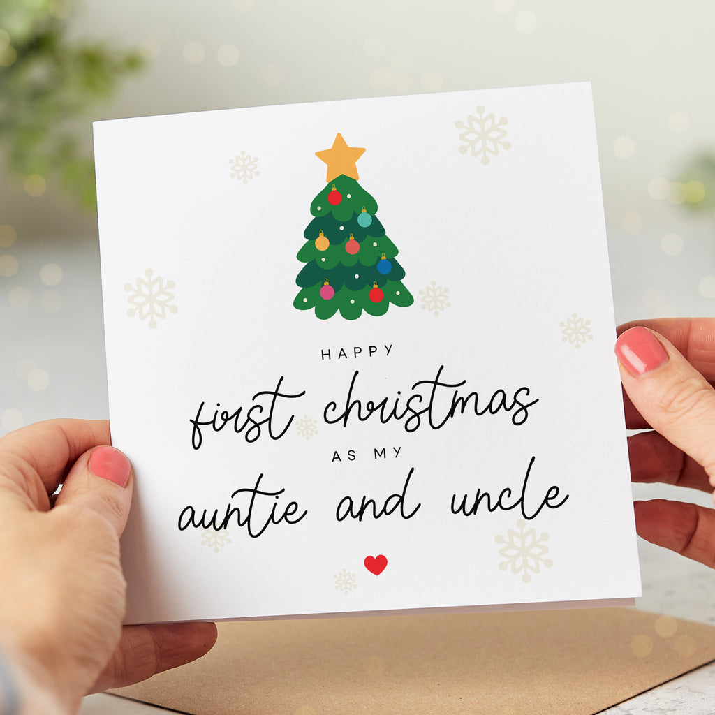 Auntie and Uncle 1st Christmas Tree Card