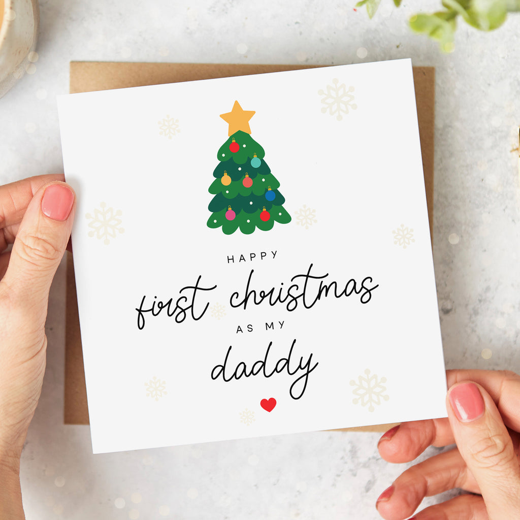 Daddy 1st Christmas Tree Card