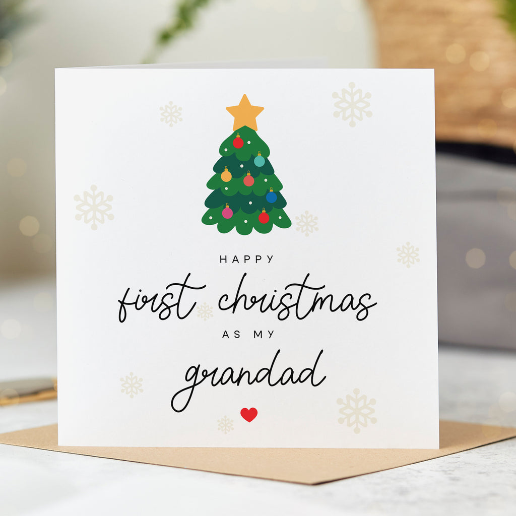 Grandad 1st Christmas Tree Card