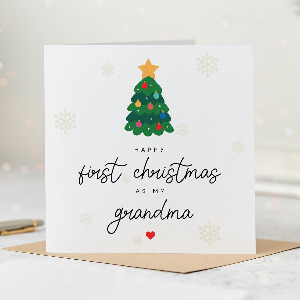 Grandma 1st Christmas Tree Card