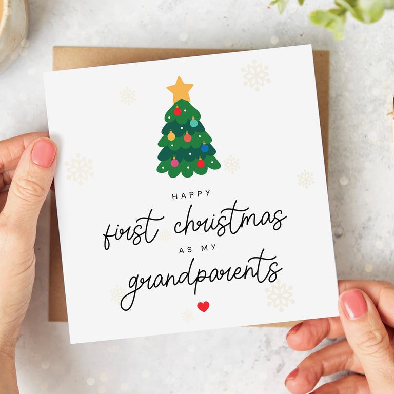 Grandparents 1st Christmas Tree Card