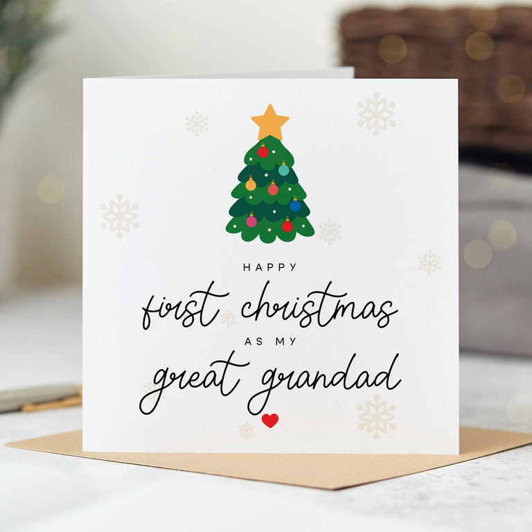Great Grandad 1st Christmas Tree Card