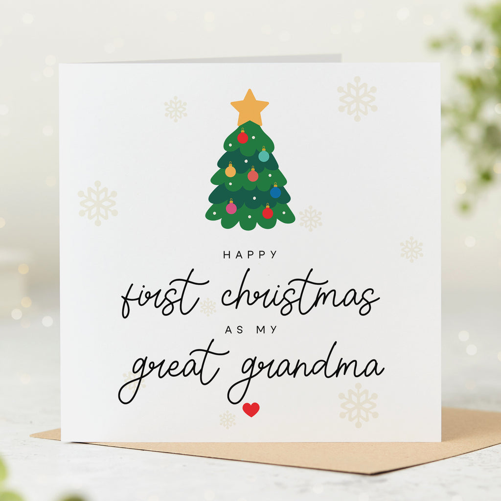 Great Grandma 1st Christmas Tree Card