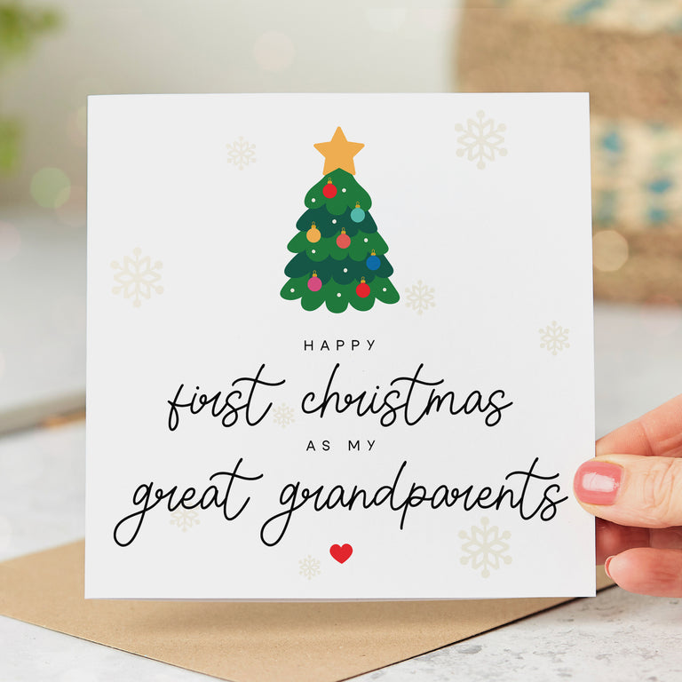 Great Grandparents 1st Christmas Tree Card