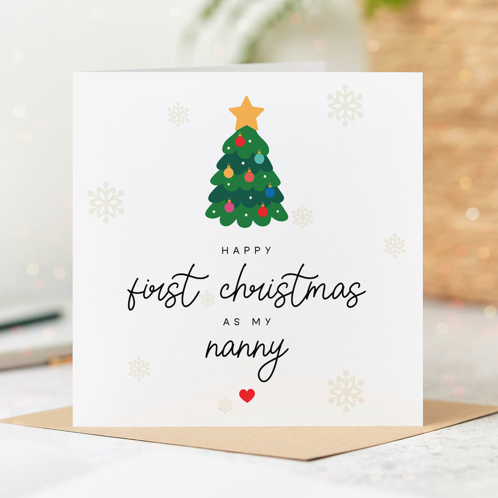 Nanny 1st Christmas Tree Card