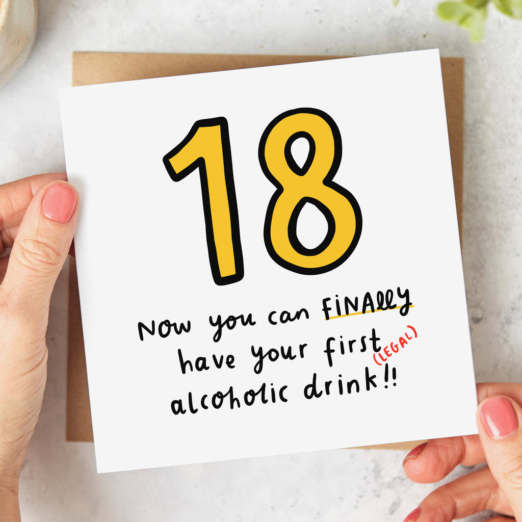 First Legal Drink Birthday Card