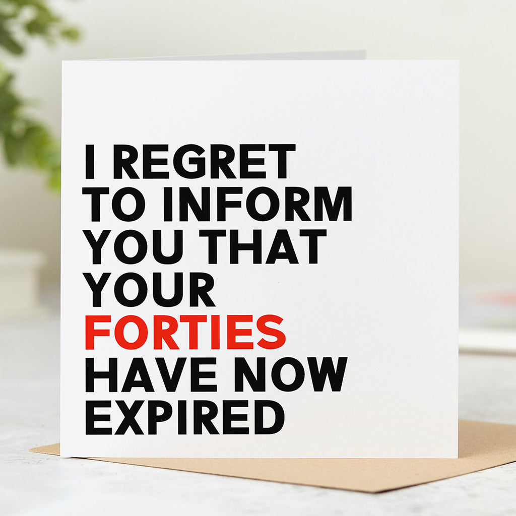 Forties Expired 50th Birthday Card