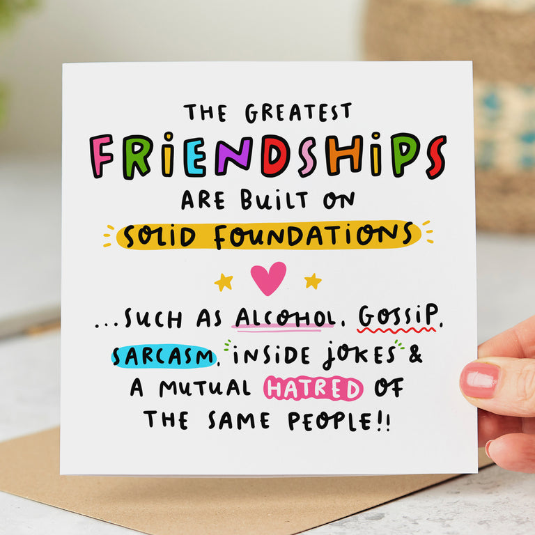 Friendship and Alcohol Card