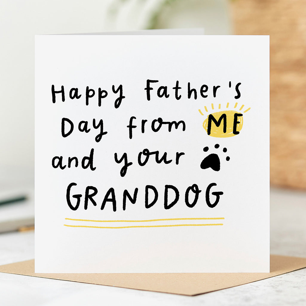 From Me and Your Granddog Father's Day Card