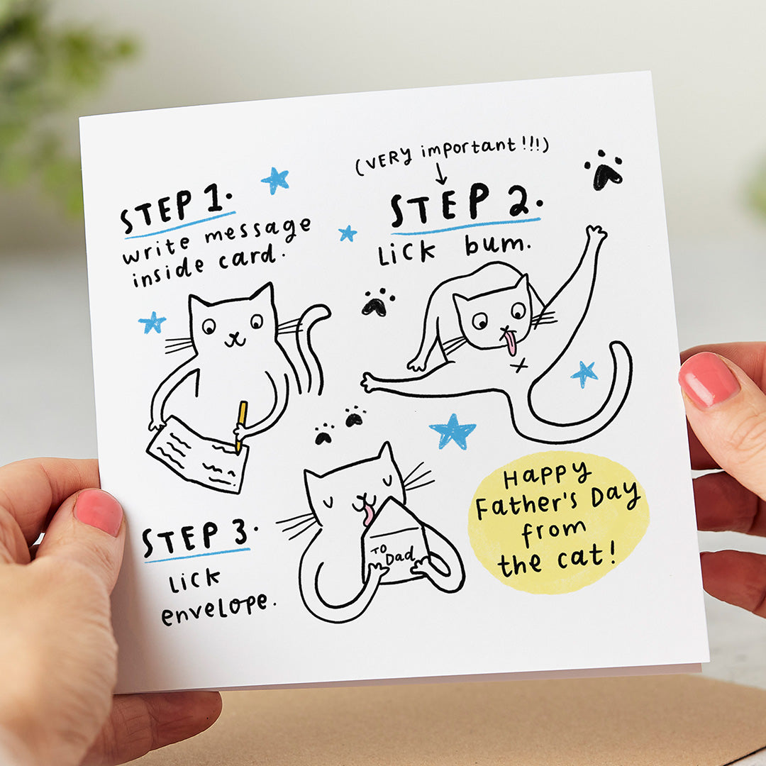Father's Day Card from the Cat | Licked Myself Before the Envelope ‐ Arrow Gift Co father-s-day-card-from-the-cat-licked-myself-before-the-envelope-arrow-gift-co