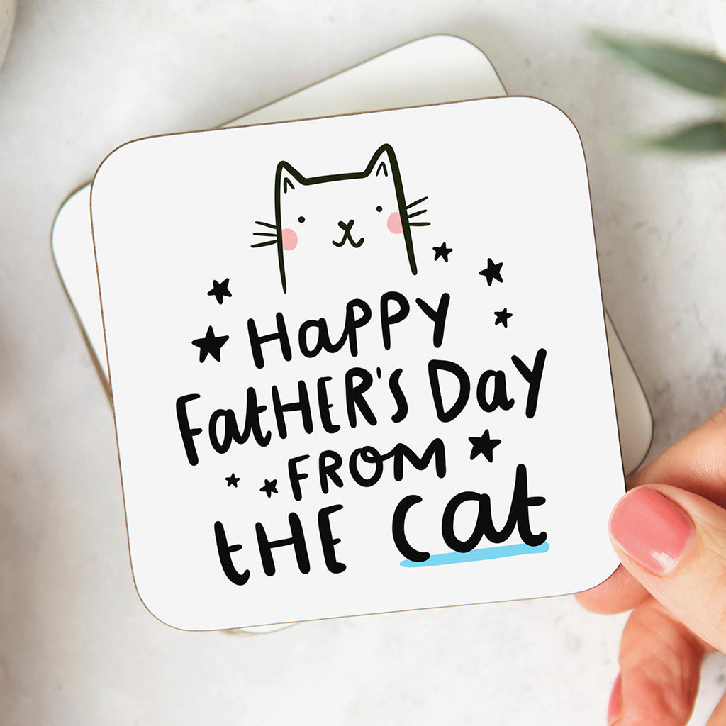From The Cat Father's Day Coaster