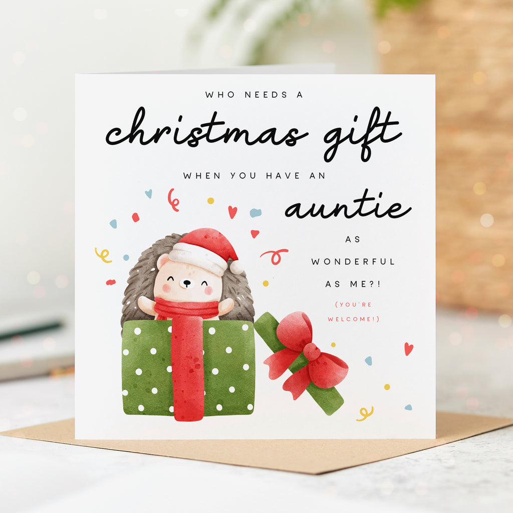 Auntie is Your Wonderful Gift Christmas Card