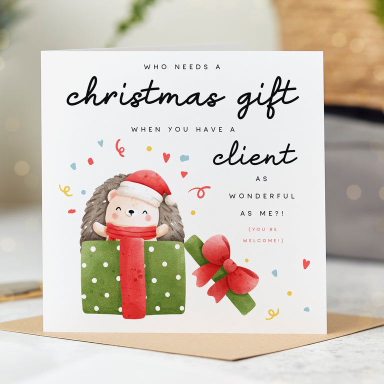Client is Your Wonderful Gift Christmas Card