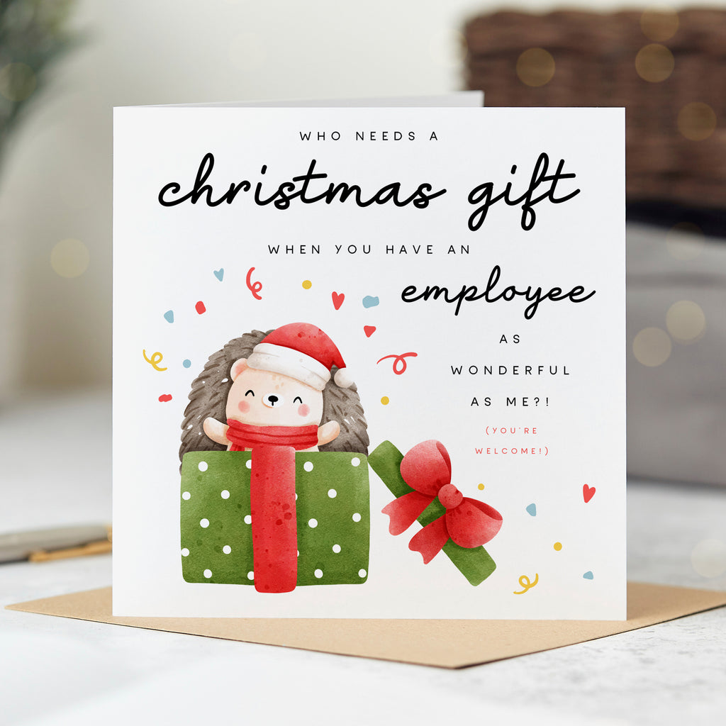 Employee is Your Wonderful Gift Christmas Card