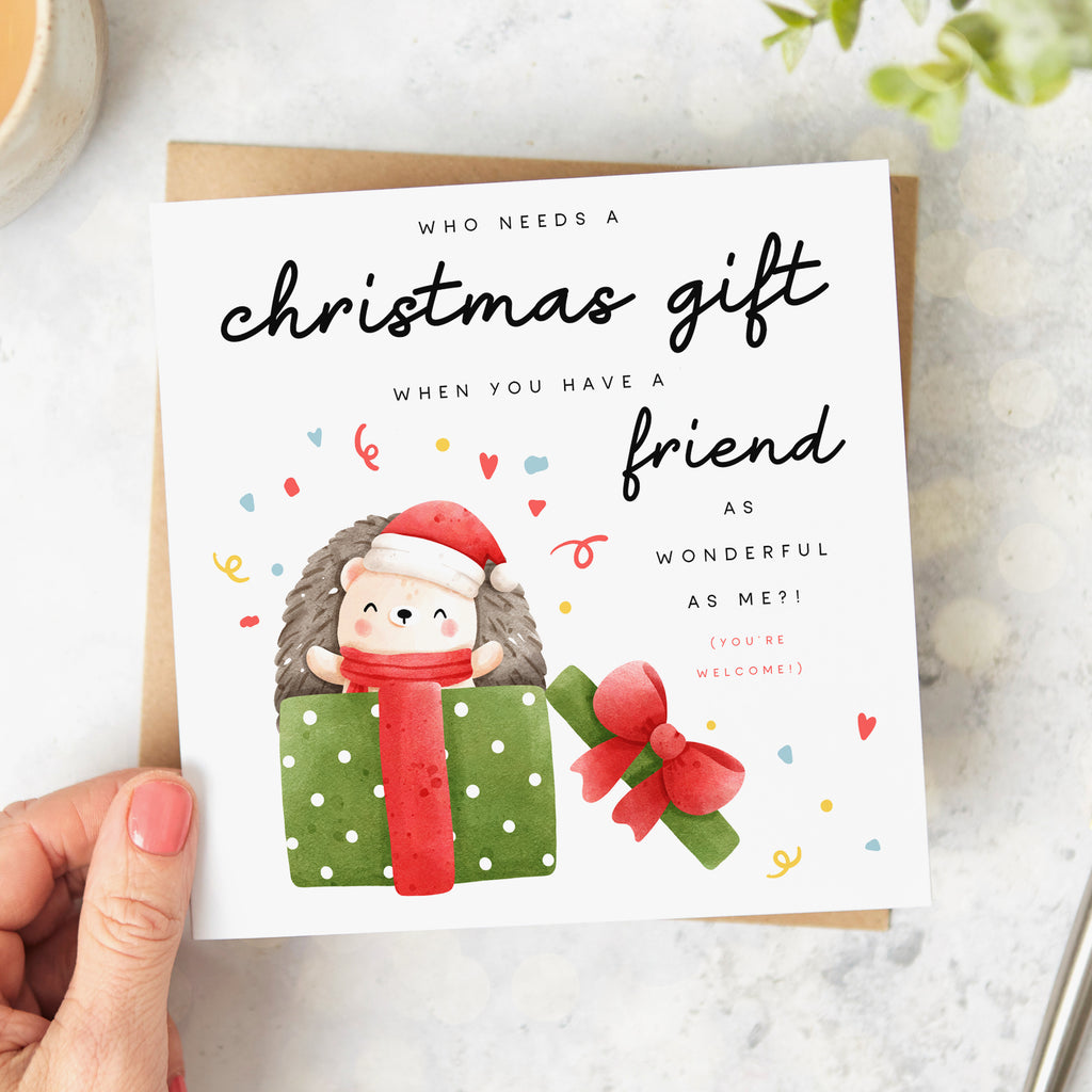 Friend is Your Wonderful Gift Christmas Card