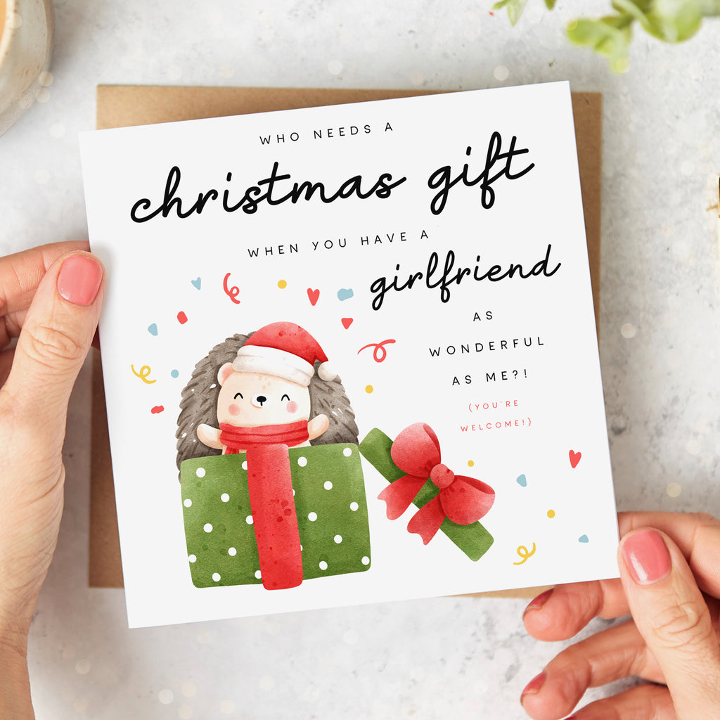 Girlfriend is Your Wonderful Gift Christmas Card