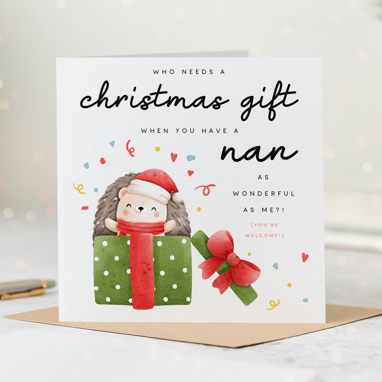 Nan is Your Wonderful Gift Christmas Card