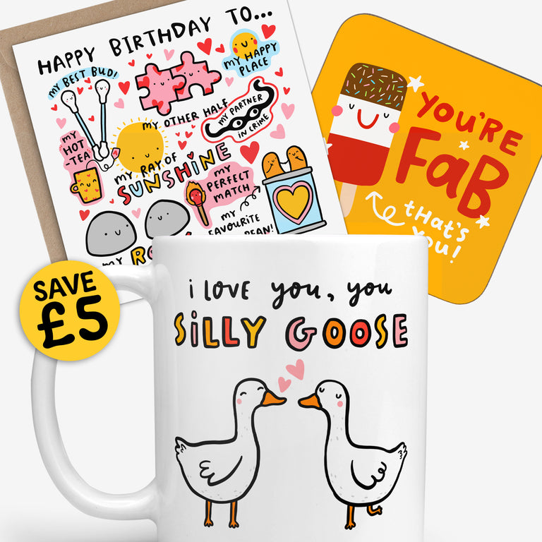 Fun Love Gift Set – Silly Goose Birthday Gift Bundle