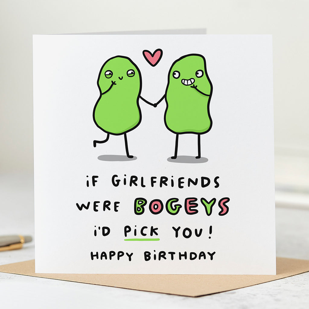 Girlfriend Bogey Birthday Card