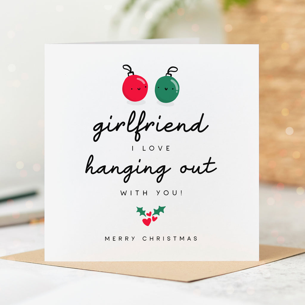 Girlfriend Hanging Out Christmas Card