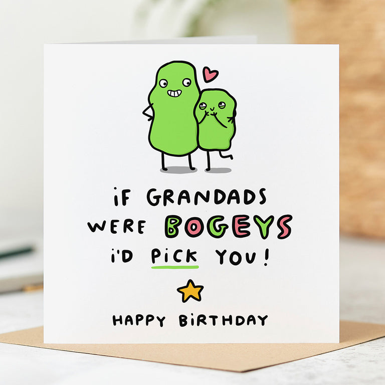 Grandad Bogey Birthday Card