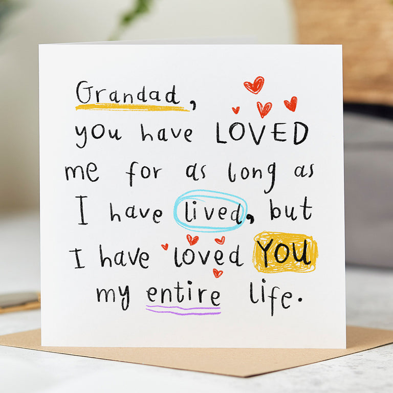 Grandad You Have Loved Me Father's Day Card