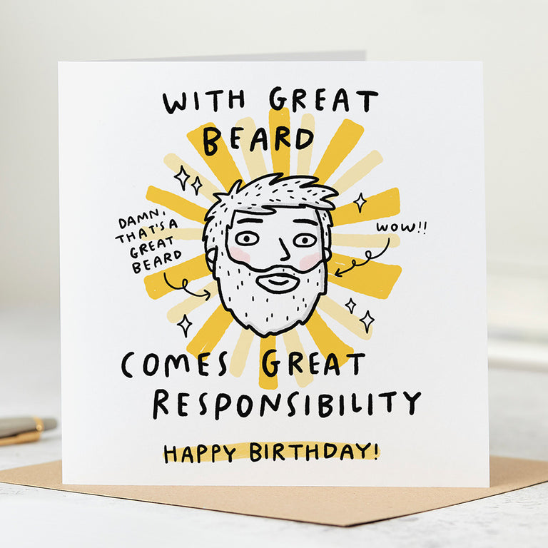 Great Beard Birthday Card