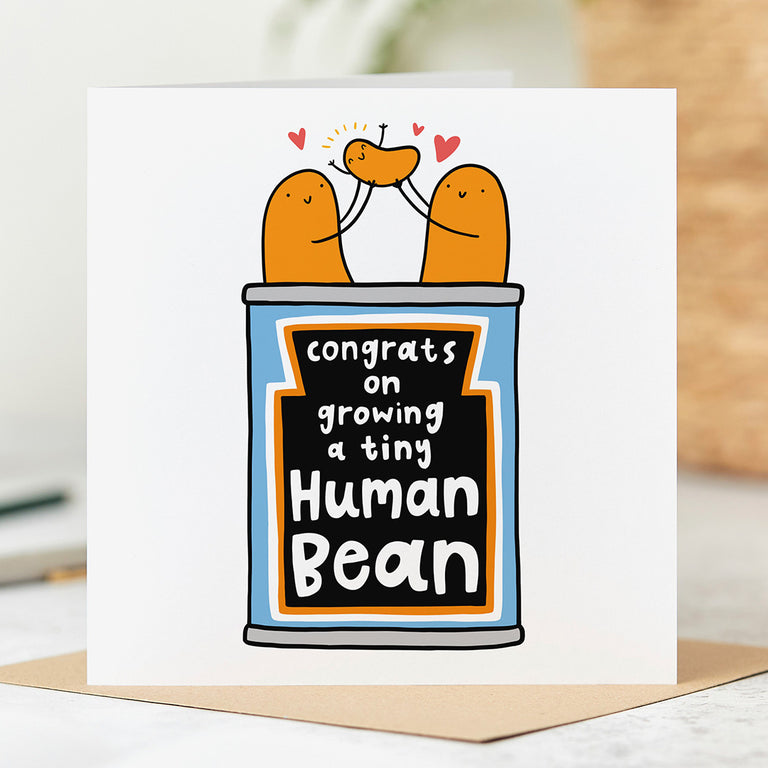 Tiny Human Bean Congrats Card