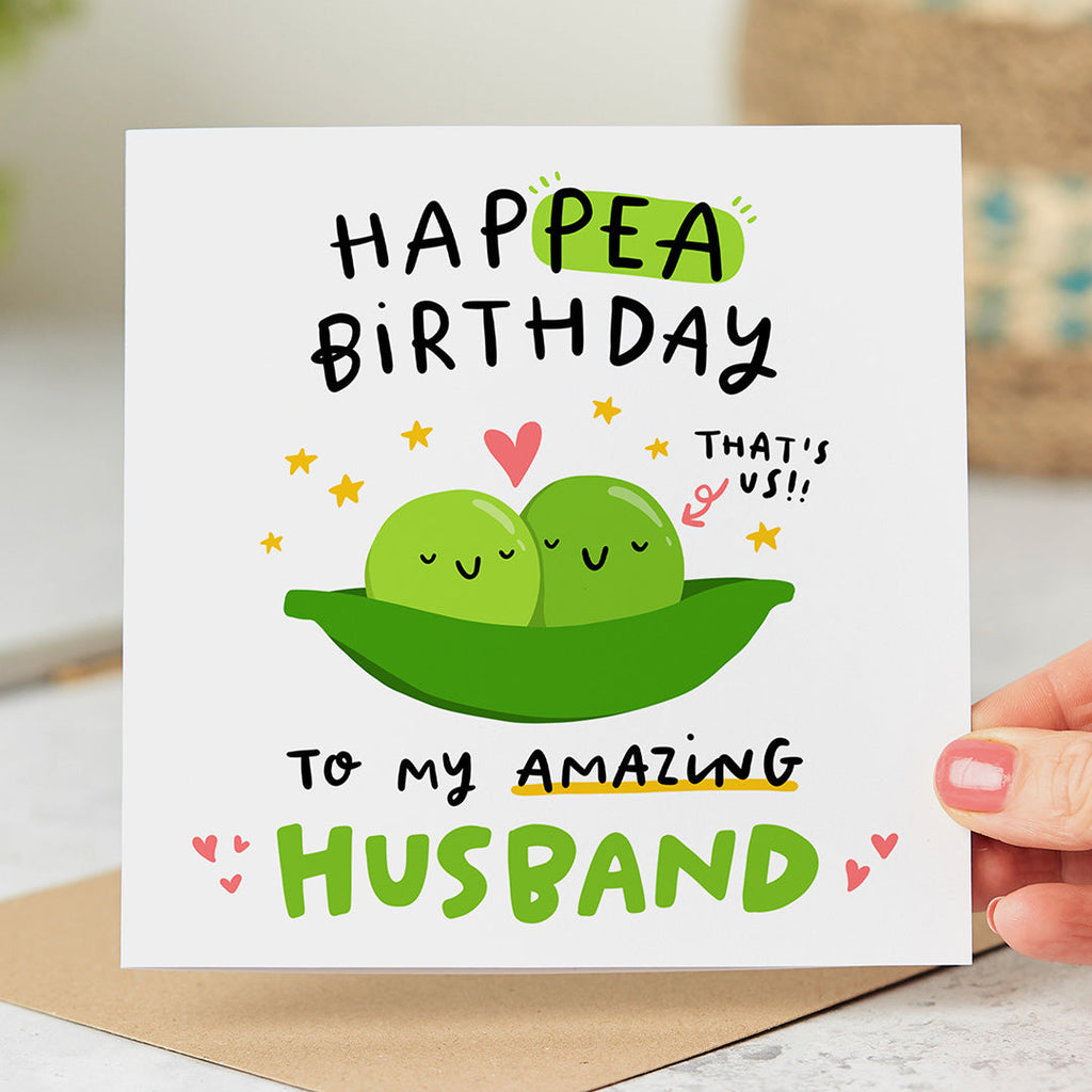 Hap-pea Birthday Amazing Husband Card