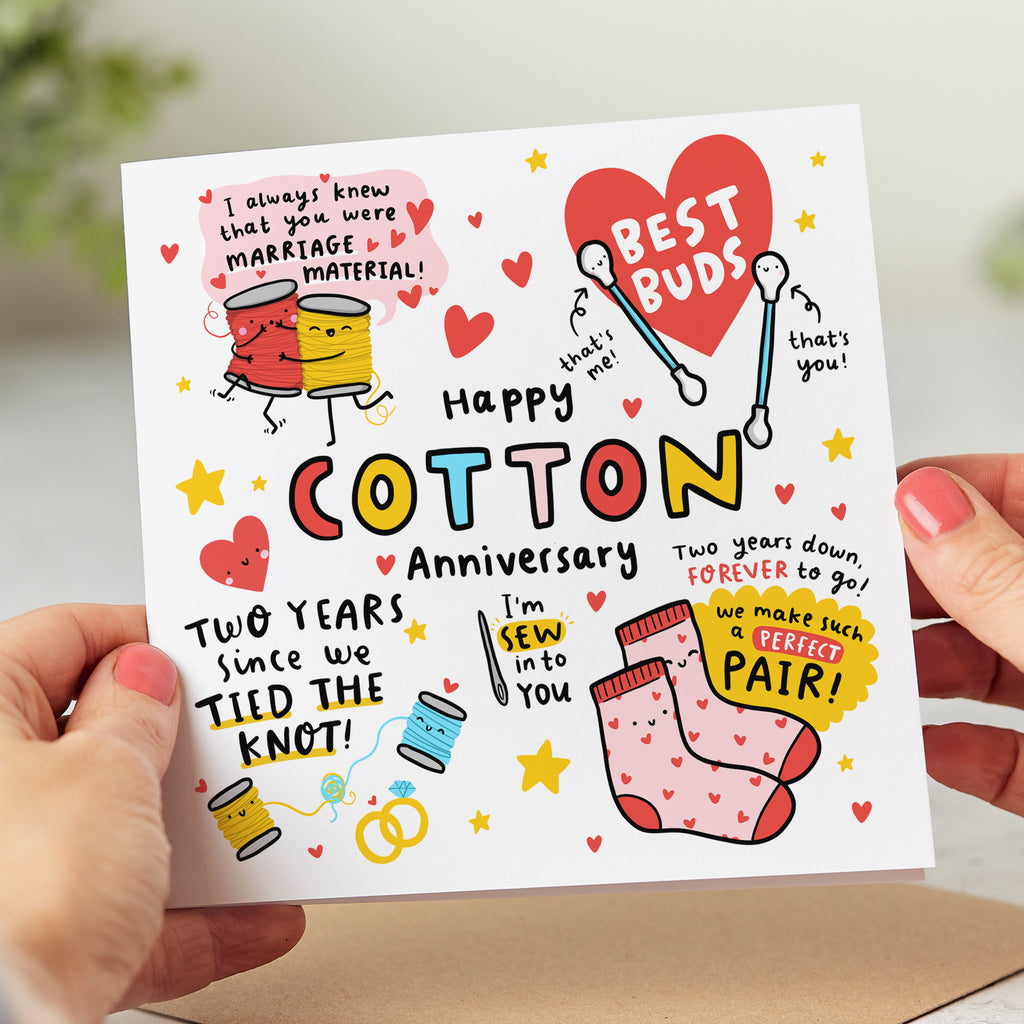 Happy Cotton Anniversary Card
