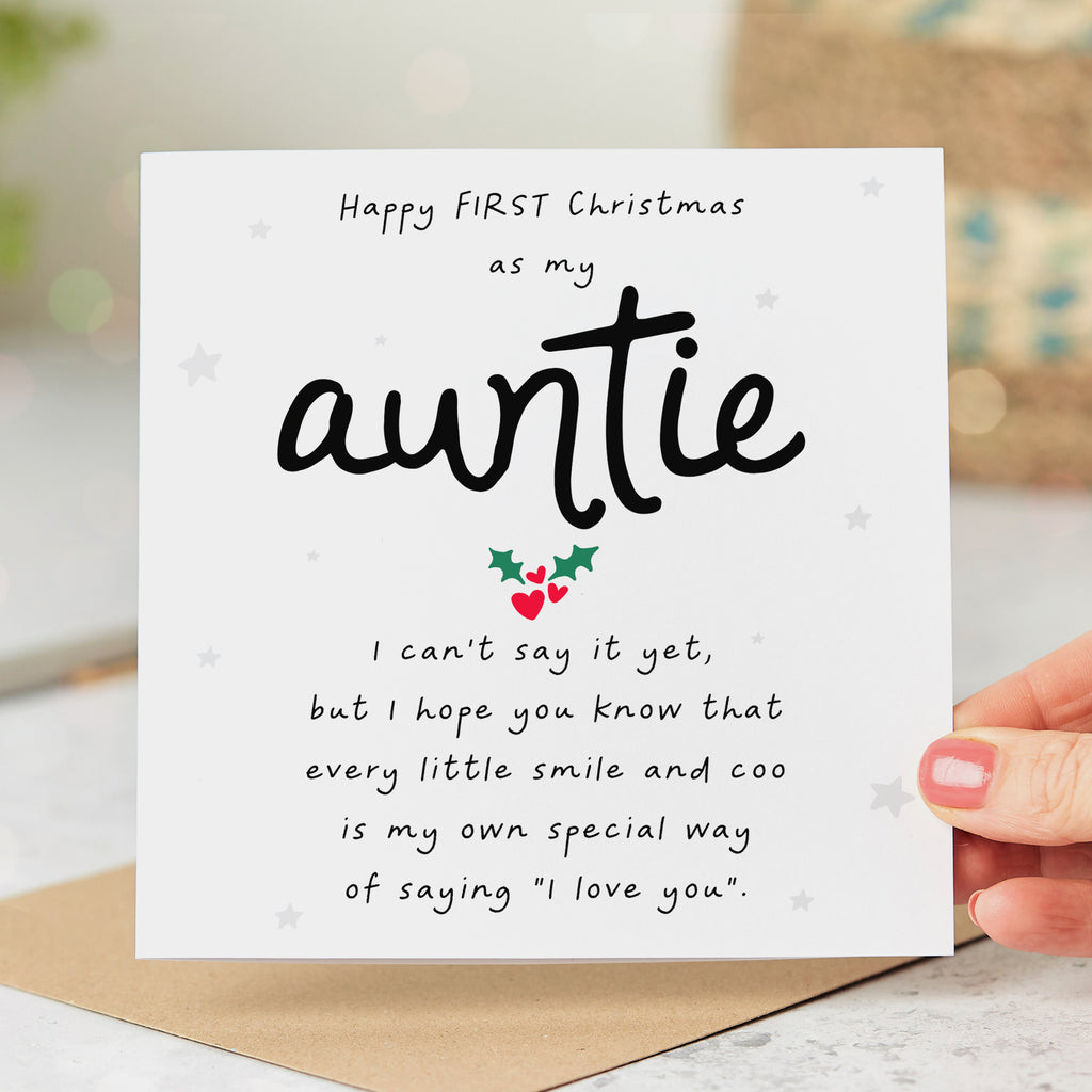 First as My Auntie Christmas Card