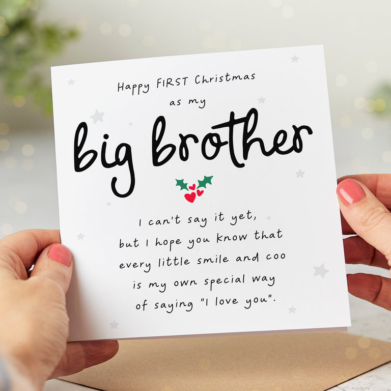 First as My Big Brother Christmas Card