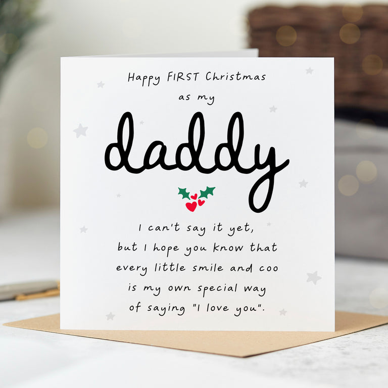 First as My Daddy Christmas Card