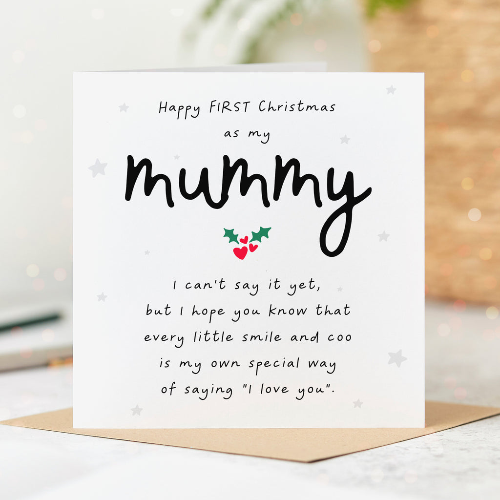 First as My Mummy Christmas Card