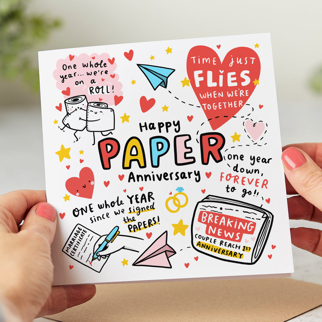 Happy Paper Anniversary Card