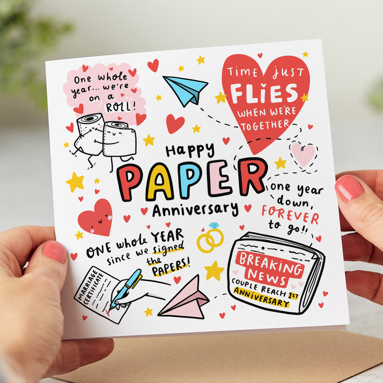 Happy Paper Anniversary Card