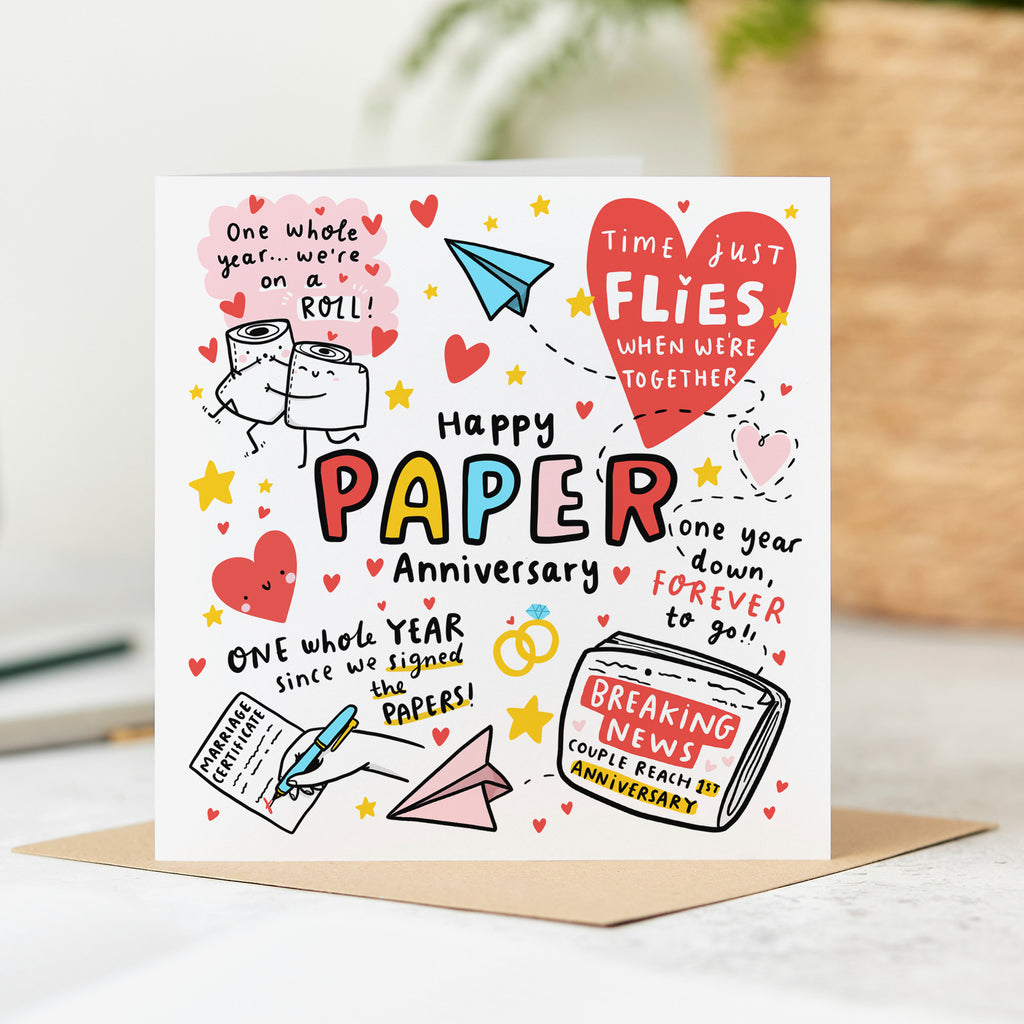 Happy Paper Anniversary Card