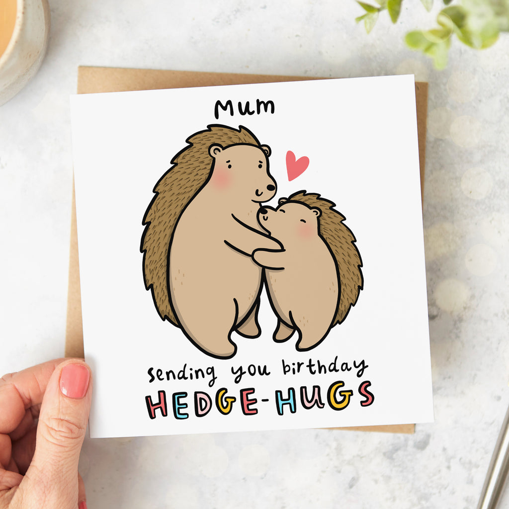 Mum Hedge Hugs Birthday Card