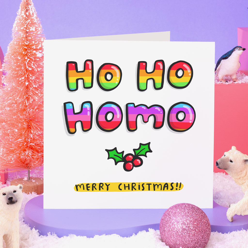 Ho Ho Homo Christmas Card