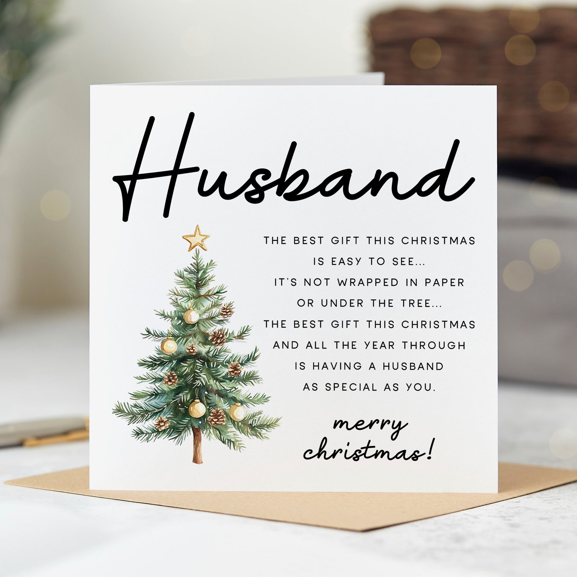 Husband is the Best Gift this Christmas | Christmas Poem Card